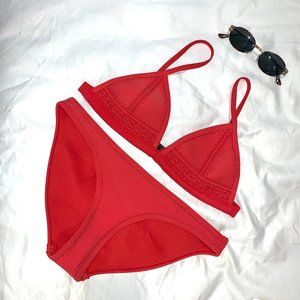 Triangl coral bikini set